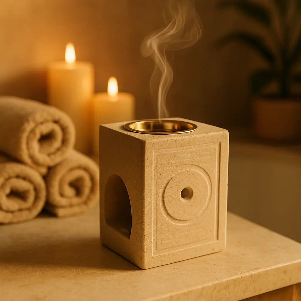 Quemador en ambiente spa con humo