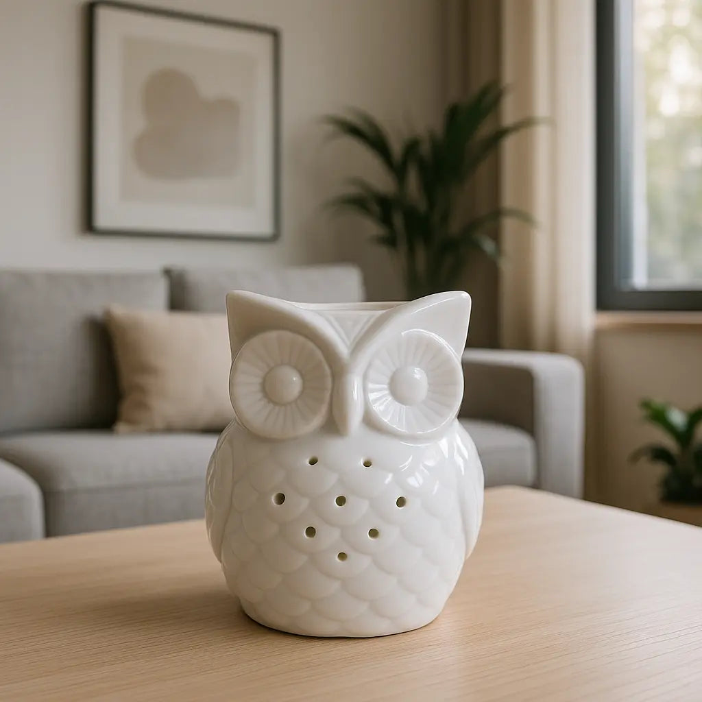 Búho en sala moderna