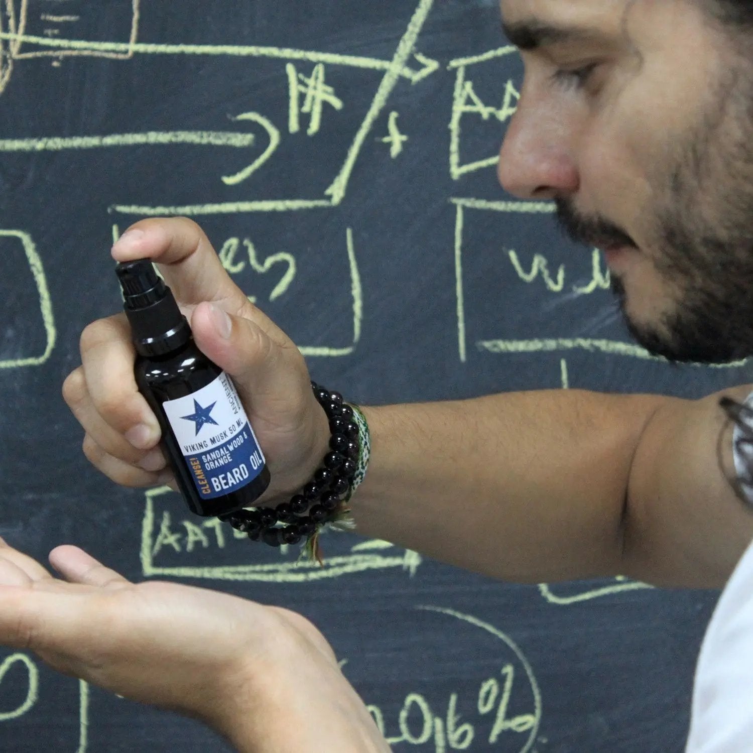 Aceite para Barba Almizcle Vikingo 50ml - Naranja y Sándalo Limpiador MyZenvita