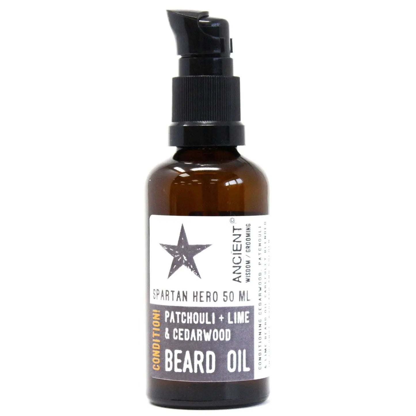 Aceite para Barba Héroe Espartano 50ml - Pachulí Lima y Cedro MyZenvita