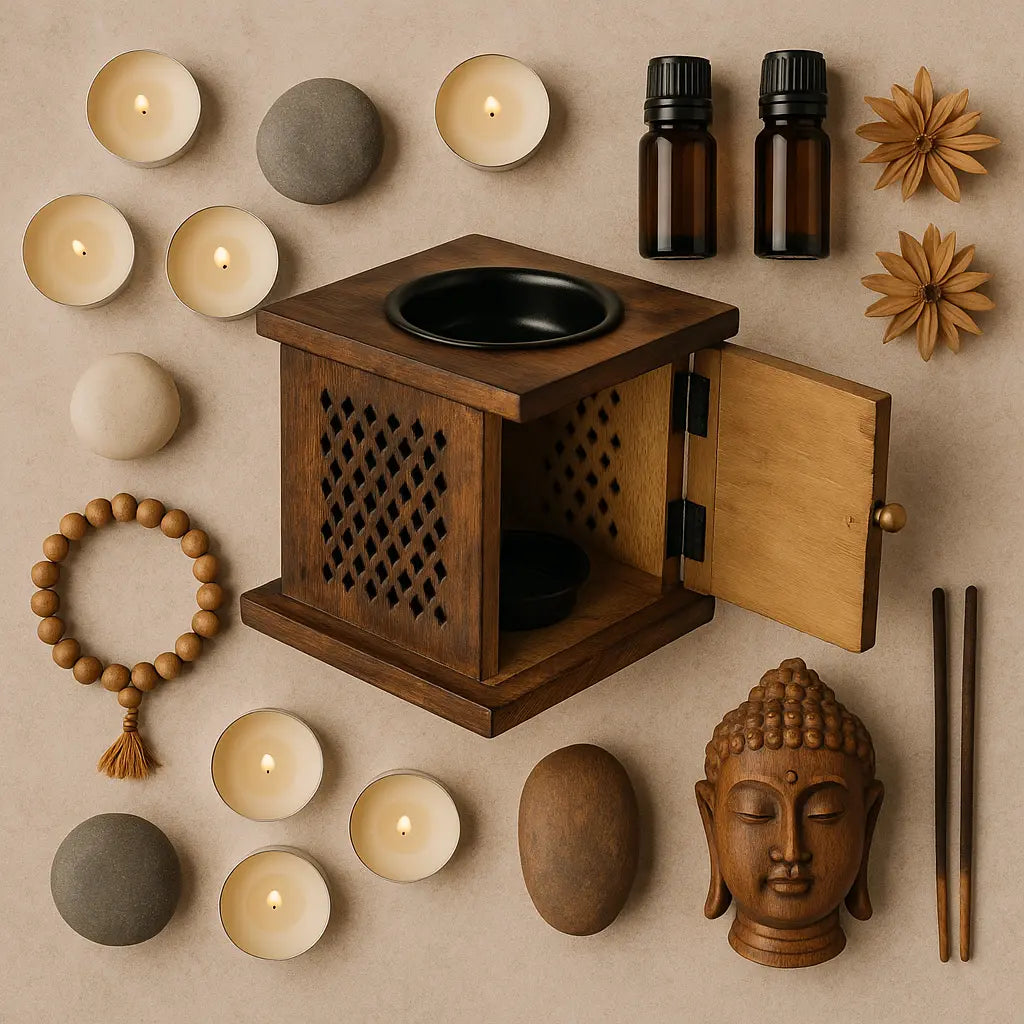 Composición flat lay zen