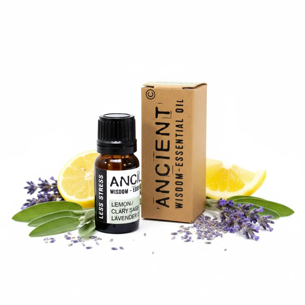 Con salvia, limón, lavanda y caja - fondo blanco