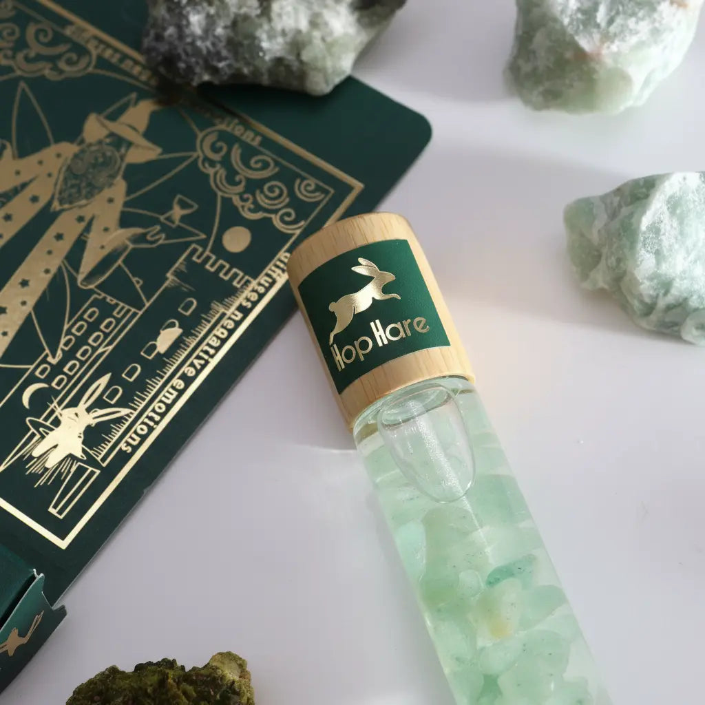 Detalle macro aventurina verde