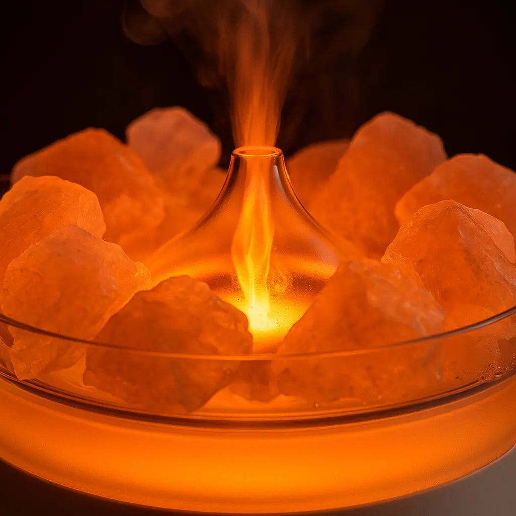 Detalle macro del efecto llama