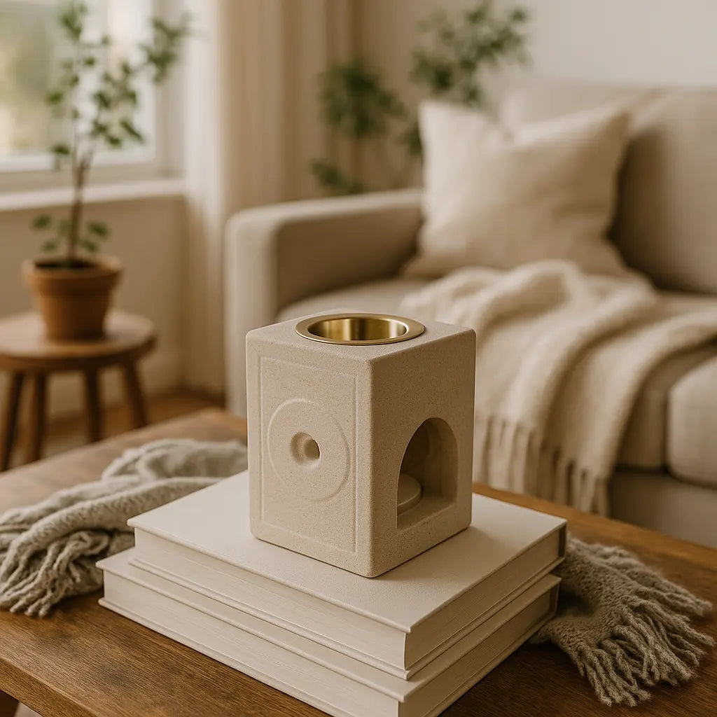 Quemador en sala de estar moderna